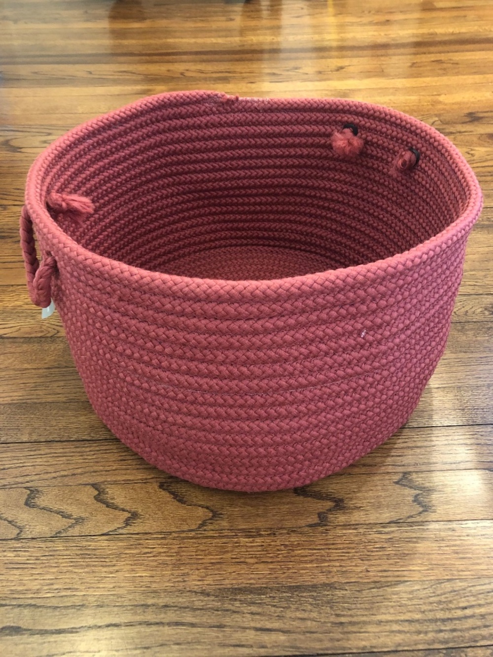 NWT Large Braided Storage Basket by Colonial Mills, Rose - Picture 2 of 6